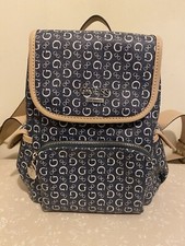 Image of Original Guess Women Los Angeles backpack - Grey + Cream - genuine