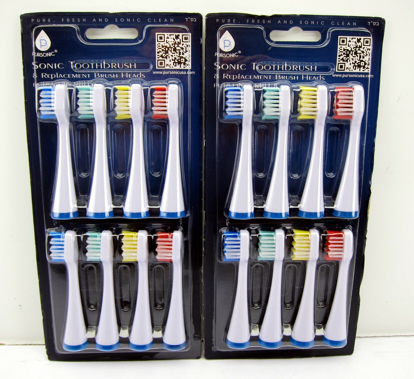 Lot 2 Pursonic Replacement Toothbrush Heads 8 Pack RBH-8 S40
