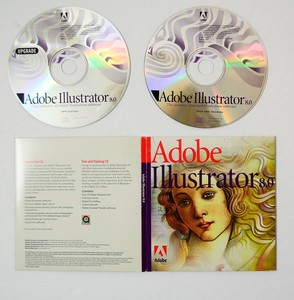 Adobe-Illustrator-8-0-UPGRADE-CD-ROM-w-serial-Macintosh-Vtg-Computer-Software