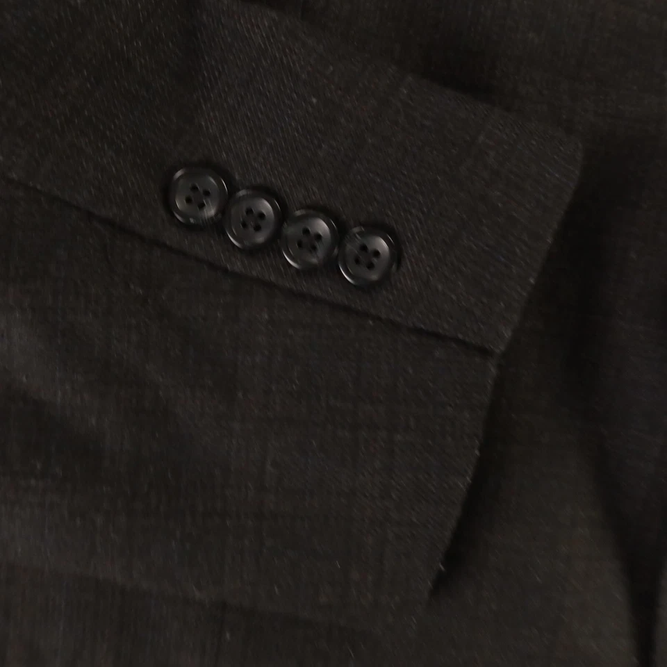 Chaqueta a Cuadros Príncipe de Gales XL Gris Glen Cuadros Poliéster Blazer Abrigo Deportivo 48L Foto 4 de 4