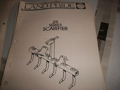 Land Pride Owner's PARTS Manual 25 SERIES SCARIFIER | eBay