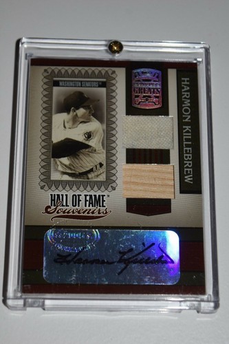 2005 Donruss Greats Hall of Fame Souvenirs HARMON KILLEBREW Jersey Bat Auto HOF