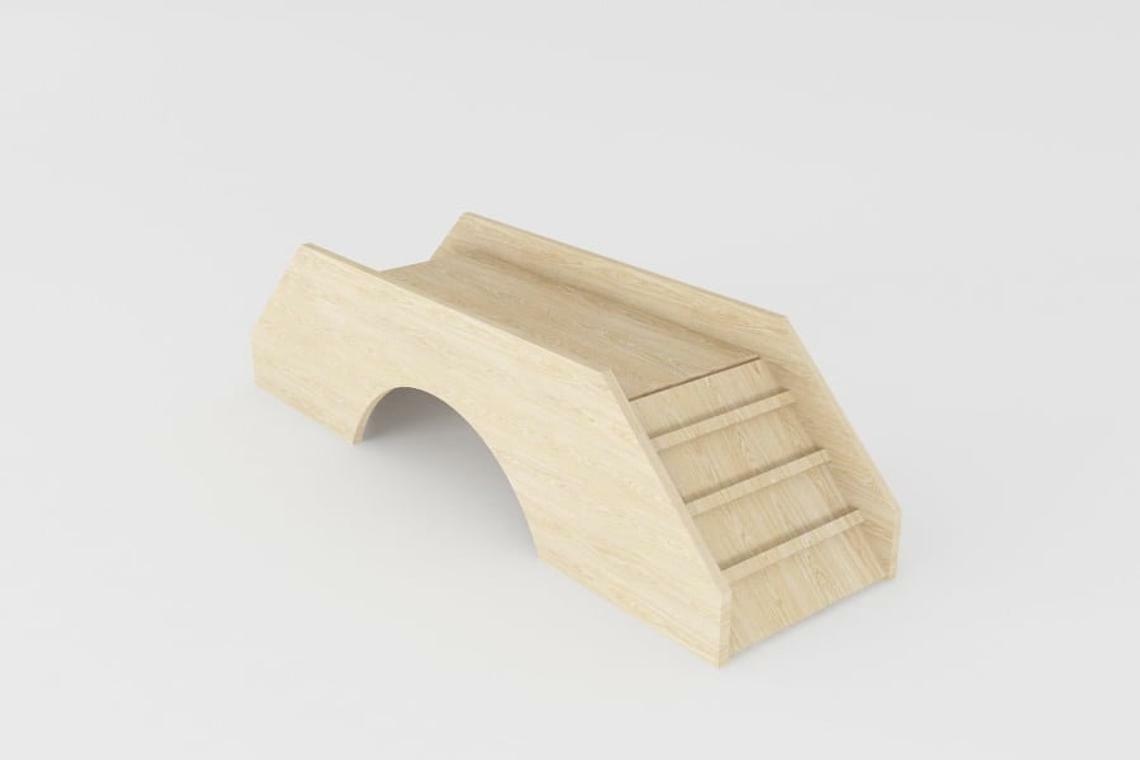 Guinea pig ramp bridge house hideout small animal exercise toy