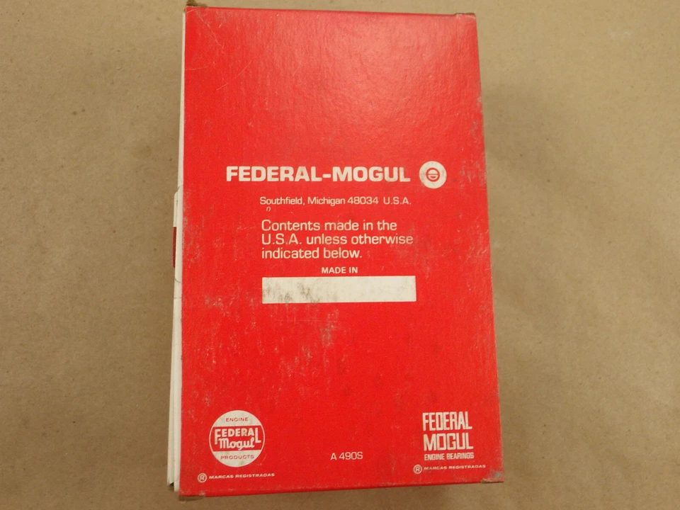 Nuevo/NOS Federal Mogul Juego de rodamientos principales 6784M.25mm Honda 1972-1986 4 cilindros EL+ Foto 4 de 4