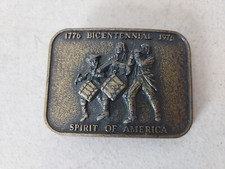 vintage 1776 1976 Bicentennial Spirit Of America Belt Buckle 2" x 3"