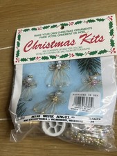 Vtg Ornament Kit Merri Mac Mini Wire ANGEL Makes 24 Mary Maxim