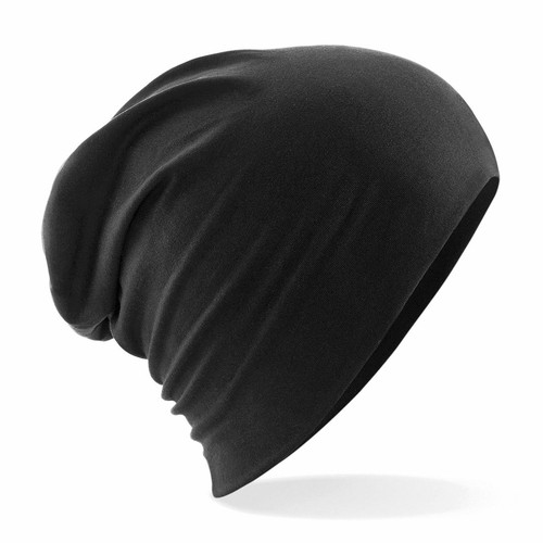 Hemsedal cotton slouch Beanie Stretch Micro Knit Jersey Stretch bc368 beechfield - Picture 8 of 14
