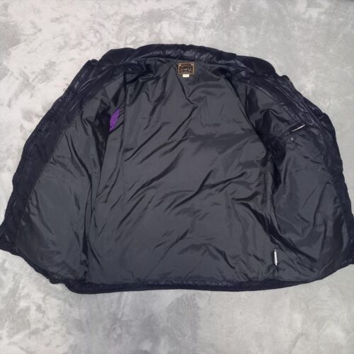 DIESEL Black Down Jacket XL Size Teflon Nylon Feather Navy Black Color - Picture 2 of 11