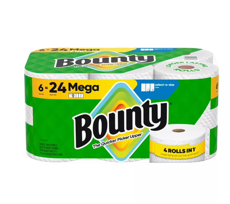 BountySelect-A-SizePaperTowels6MegaRolls=24RegularRolls