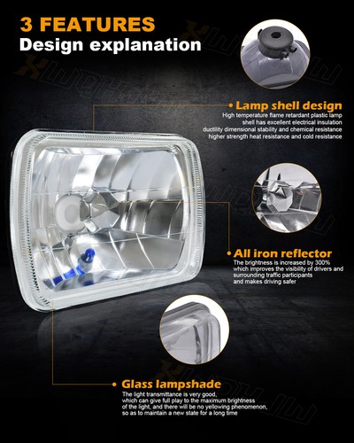 DOT approved 2pcs 7x6" LED Headlights for Ford F650 F750 2000-2015 Canbus - Bild 6 von 20