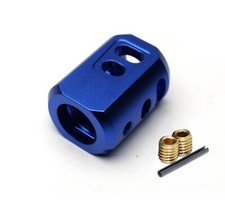 Blue Anodized Aluminum 9/16''x24 TPI Muzzle Brake Compensator For .40Cal