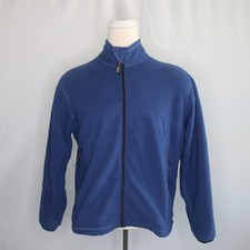 VTG 90s REI Polartec Zip Up Fleece Blue Warm 100% Polyester Mens M USA Made