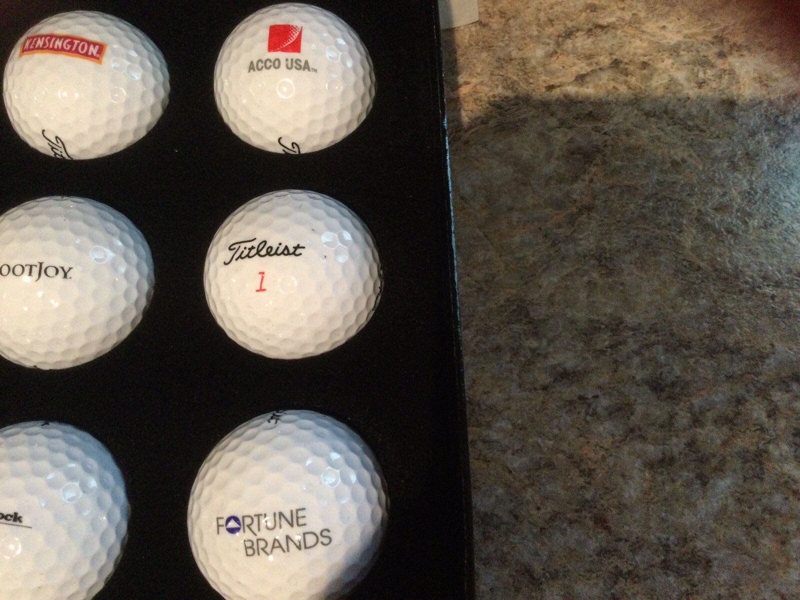 Titleist Golf Balls NEW Set of 12 Cobra, Jim Beam, Moen, Acco, Kensington, Etc