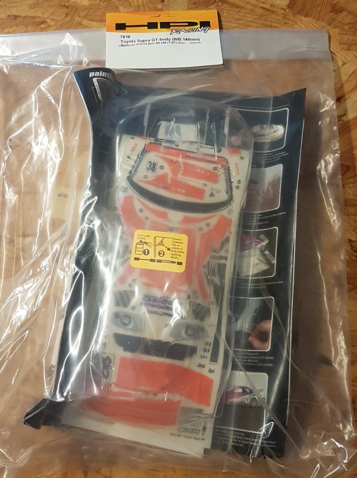 HPI7616 Toyota Supra GT Karosserie 140mm Micro RS4 1/18 Body klar - Bild 2 von 2
