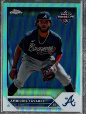 2023 Topps Pro Debut Chrome Aqua Refractors #PDC77 Ambioris Tavarez /75
