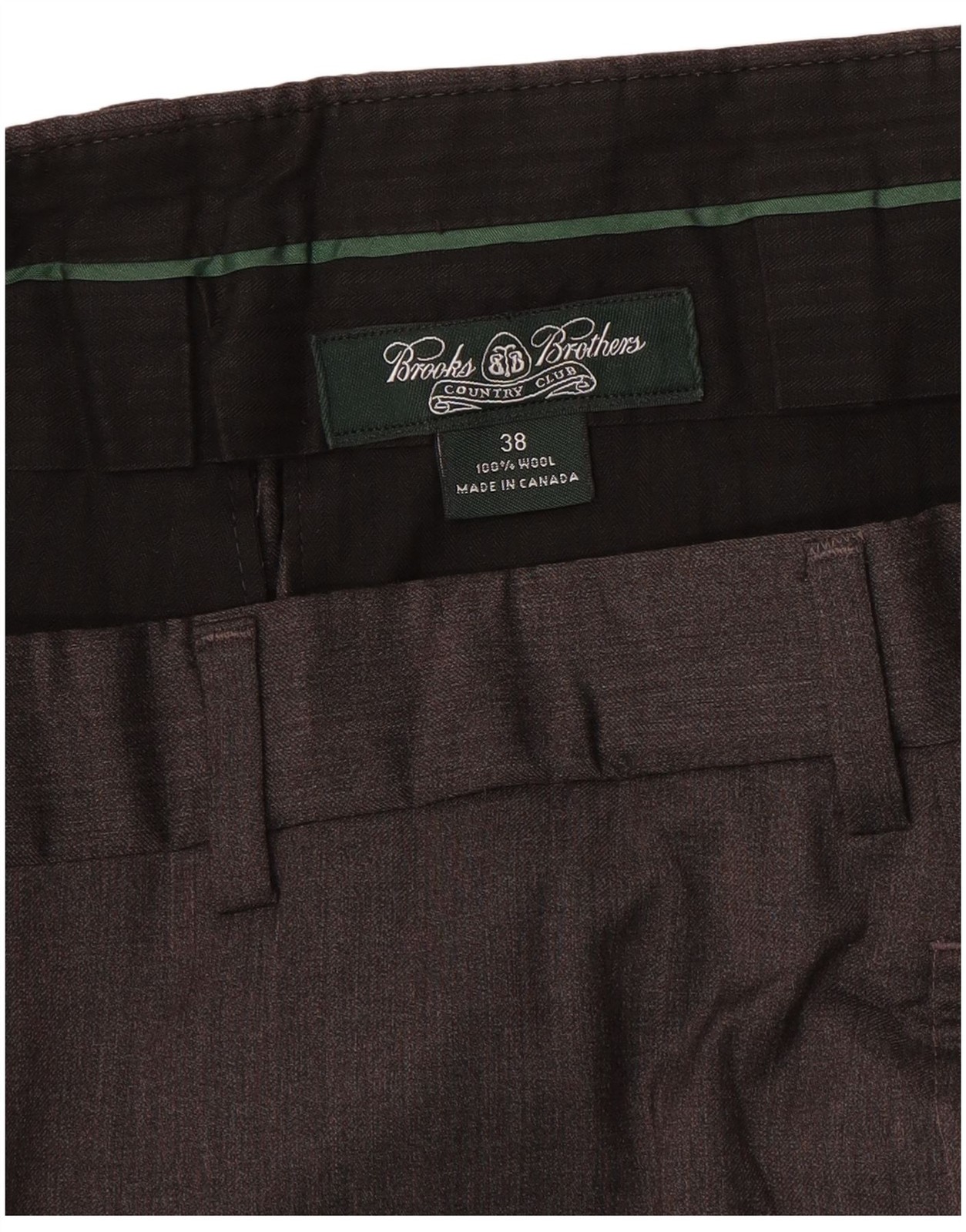 Brooks Brothers Mens Straight Suit Trousers W38 L30 Grey Wool AO16 thumbnail 3