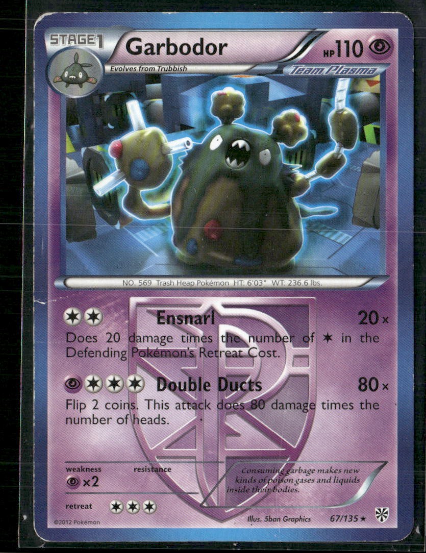 Garbodor 67/135 2013 Plasma Storm Pokemon