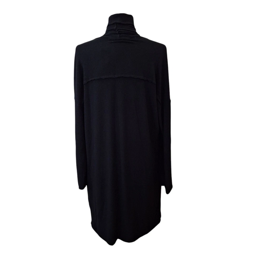 Cardigã Michael Stars Madison Jersey Escovado Longo Slv Aberto Tamanho M Preto_1_4795_3 - Imagem 2 de 4