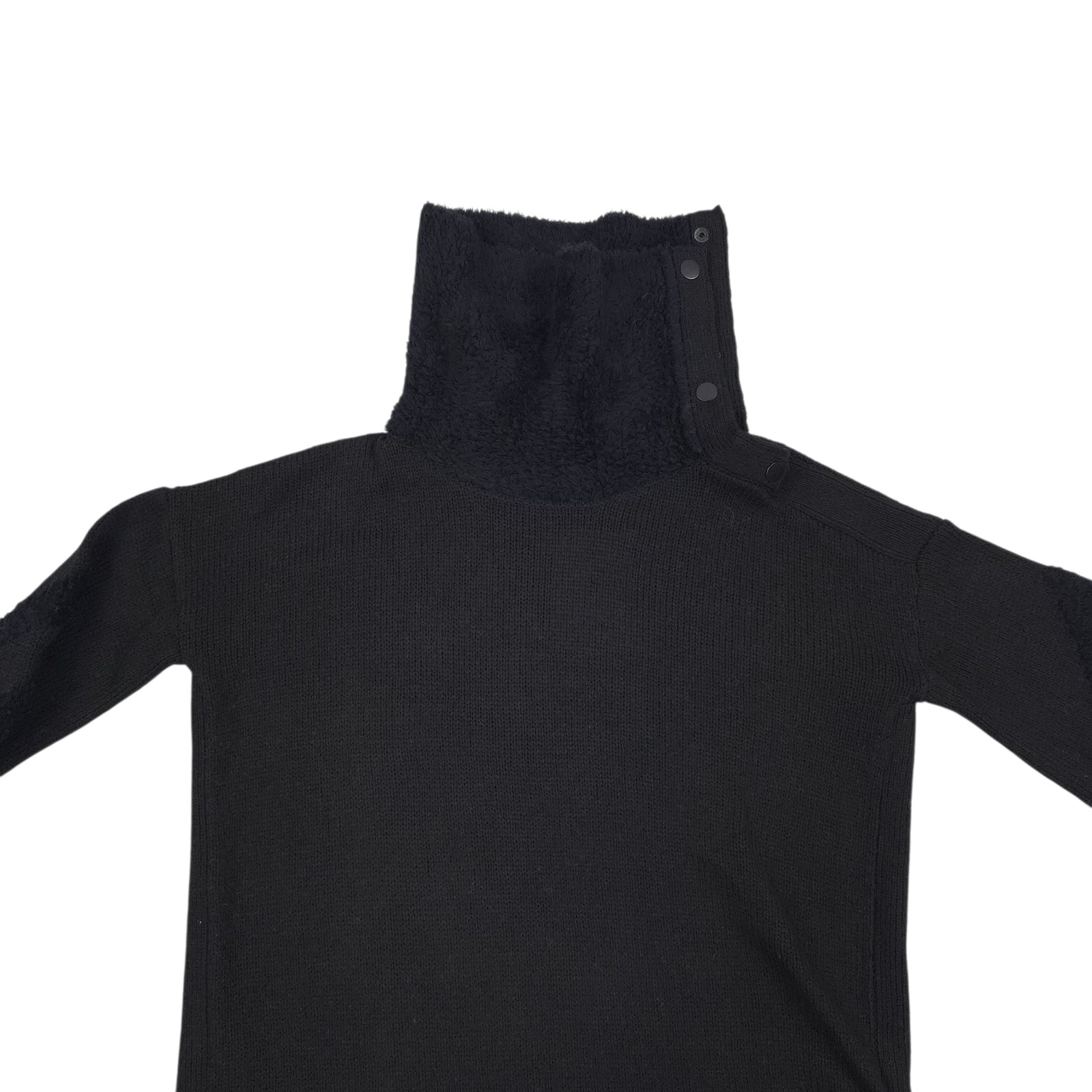 Smartwool Cozy Lodge Tunic Sweater Womens Small Black Wool Blend High Collar New image 2