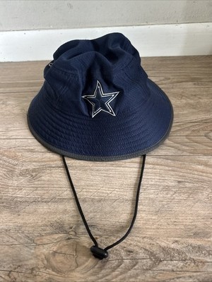 Dallas Cowboys NFL Bucket Hat New Era One Size Blue Gray Football Chin Strap