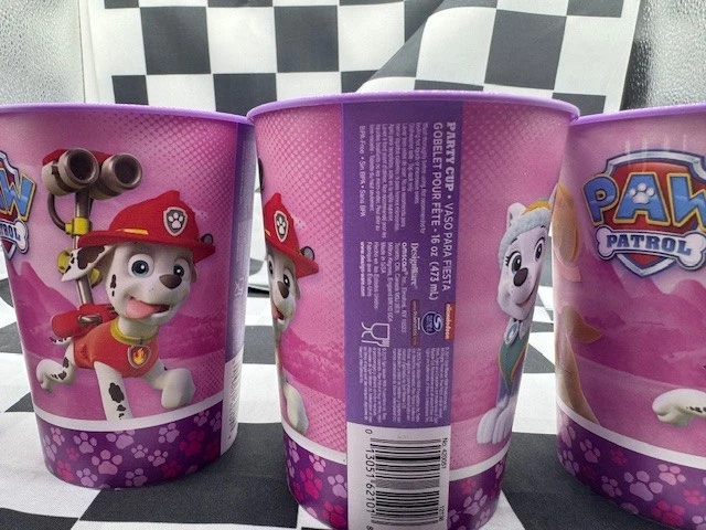 Juego de 5 tazas de fiesta de plástico Paw Patrol 16 oz Foto 3 de 4