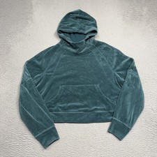Lululemon Scuba Oversized Hoodie Velvet Cord Women's Size M/L Storm Teal Blue