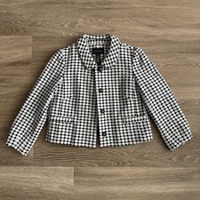 Banana Republic Polka Dot Blazer Jacket White Women  s 4