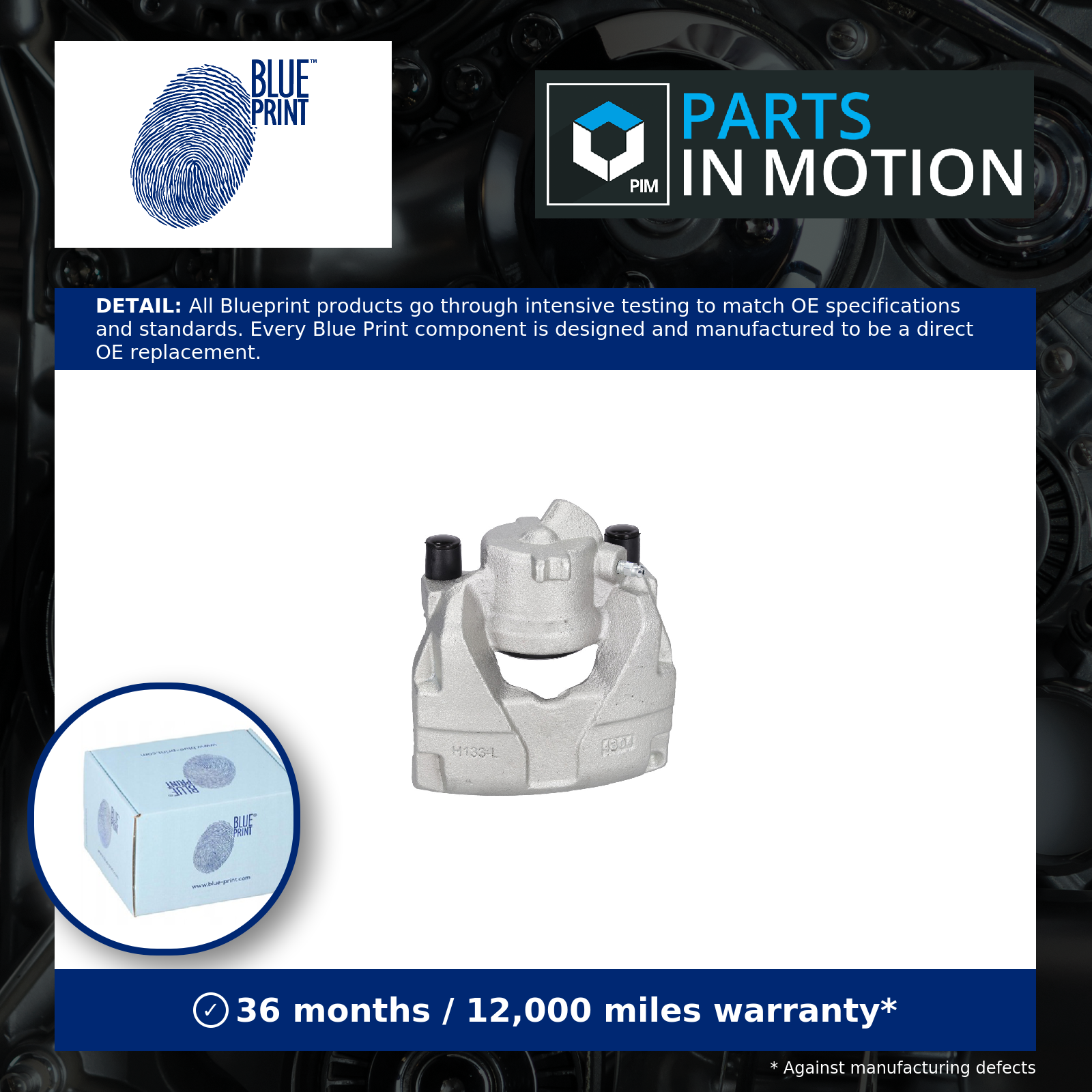 Brake Caliper fits RENAULT DUSTER HM 1.5D Front Left 2019 on Blue Print Quality