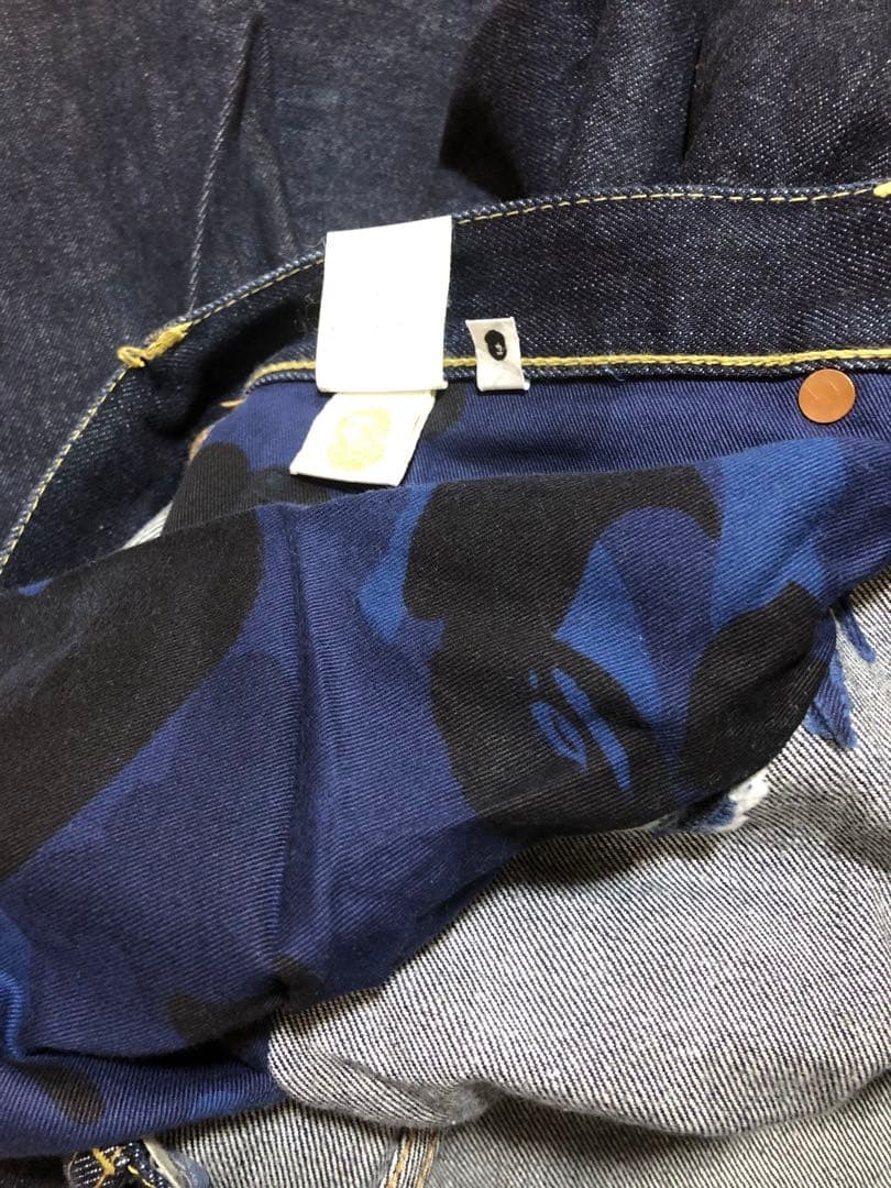 A Bathing Ape BAPE Denim Pants Jeans Blue M BA0226194 thumbnail 12