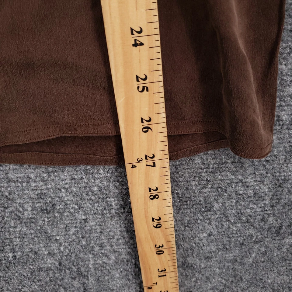 Camiseta Jaeger Top Mujer XL Extra Grande Marrón Seda Lagenlook Manga Corta Dolman Foto 3 de 4