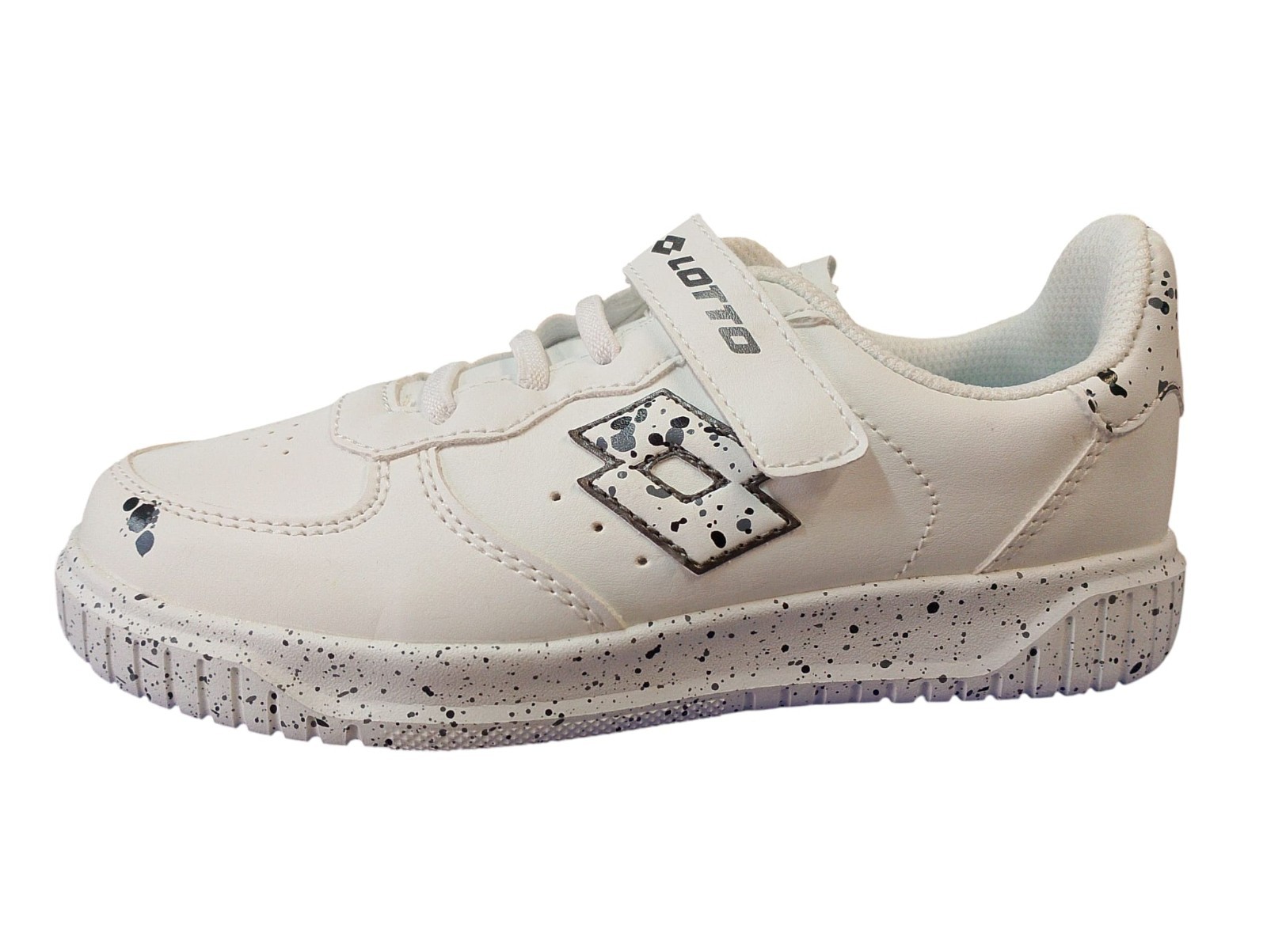 Scarpe Sneakers Lotto Venus 1 Amf Bambina in Pelle Bianco