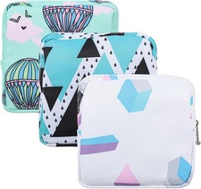 3Pcs Sanitary Napkin Storage Bag Period Bags for Teen Girls