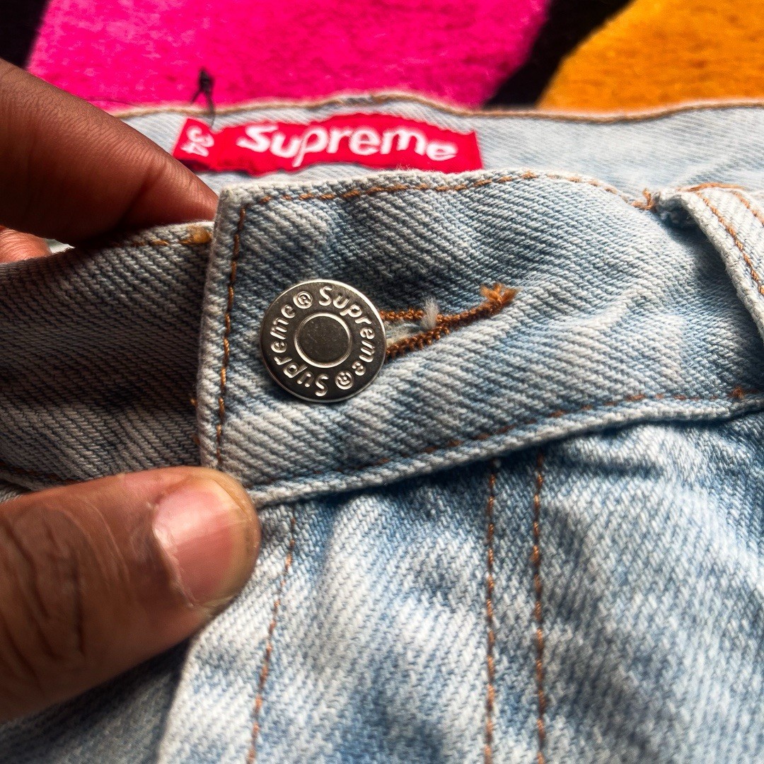 Supreme Blue Denim Jorts | eBay