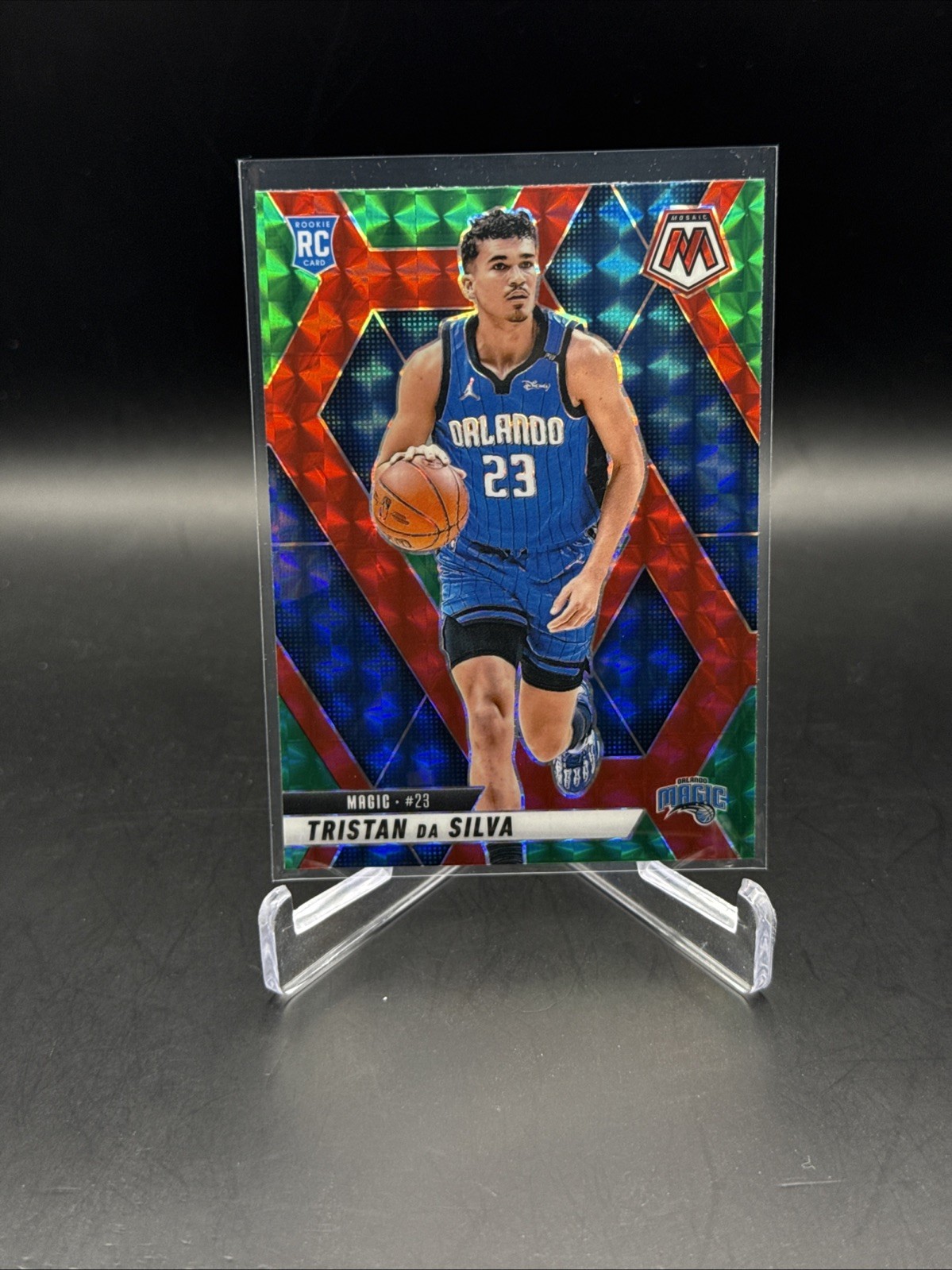 Tristan da Silva 2024-25 Panini Mosaic Rookies Choice Red Green Prizm RC #230