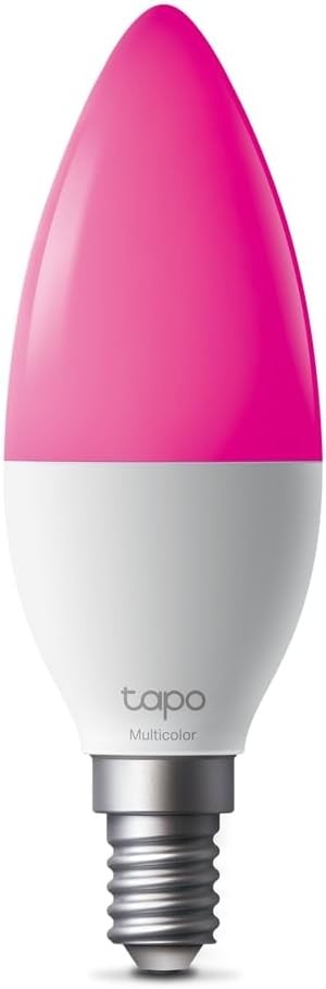 Tapo TP-Link Smart WiFi Light Bulb, Multicolour, B38, Multicolour/470lm/260°