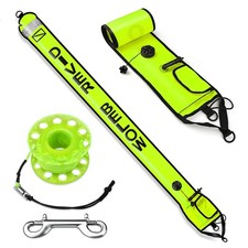 Diving SMB with Reel Set, 5FT Scuba Surface Marker Buoy DSMB  100FT Dive R...