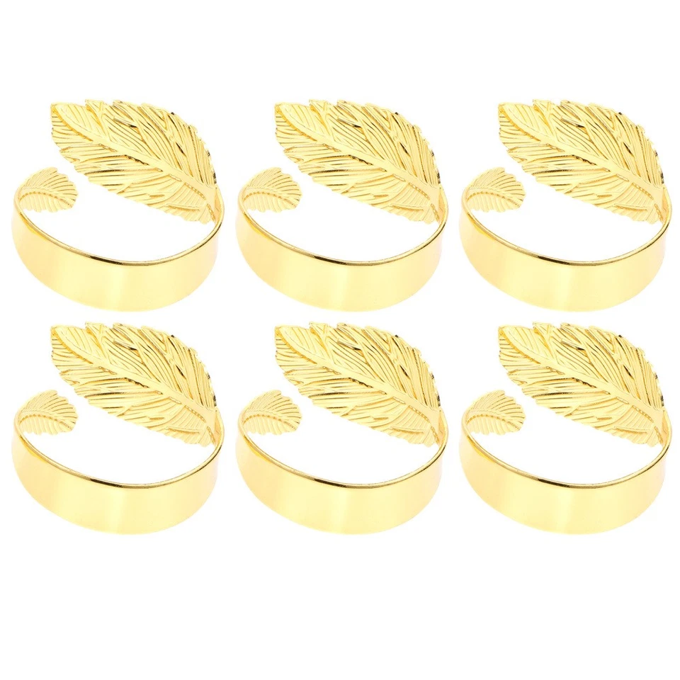  6 Pcs Anelli Tovaglioli Anello Portatovagliolo Fibli Di Creativi - Immagine 3 di 4