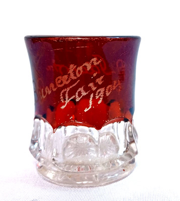 Antique Bumerton Fair 1904 Shot Glass Souvenir St. Louis Missouri Cabincore