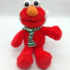 Vintage 1997 Tyco Sesame Street Elmo Plush Stuffed Animal 12" Christmas Holiday