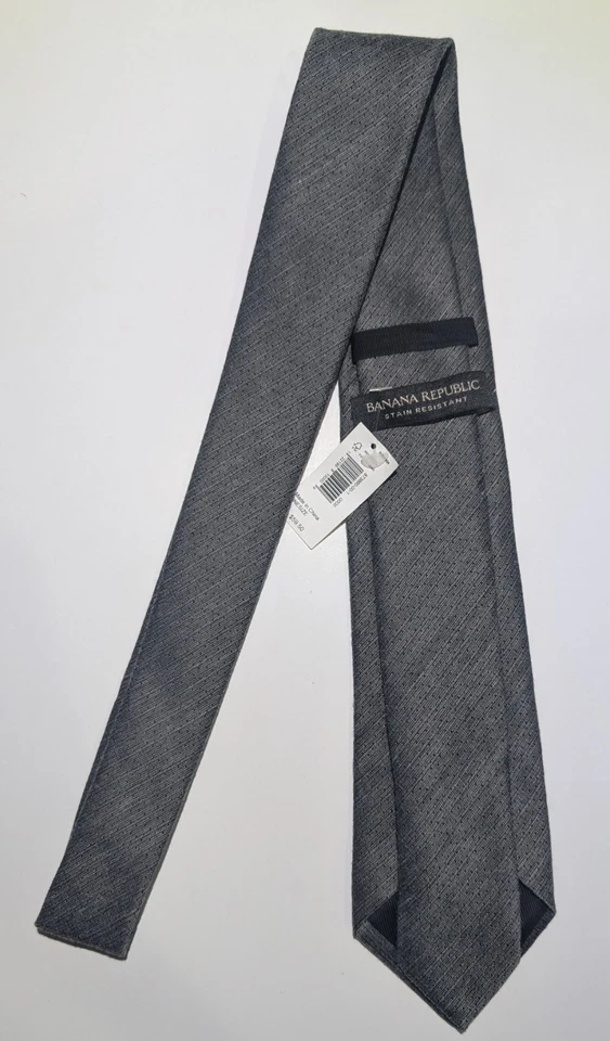 Corbata para hombre Banana Republic gris mezcla de seda Foto 3 de 4