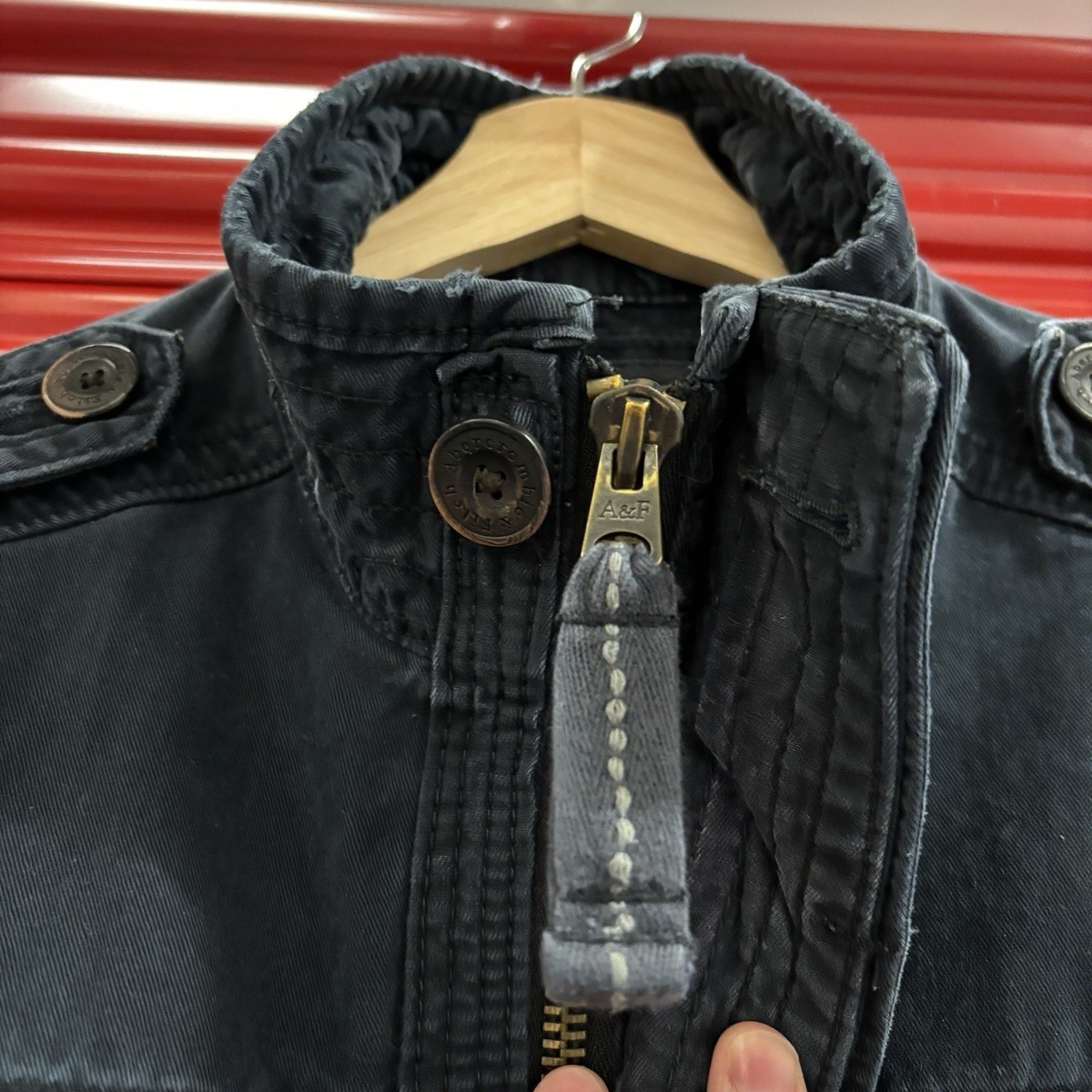 Abercrombie & Fitch ミリタリージャケット M ネイビー Abercrombie & Fitch ミリタリージャケット M ネイビー
