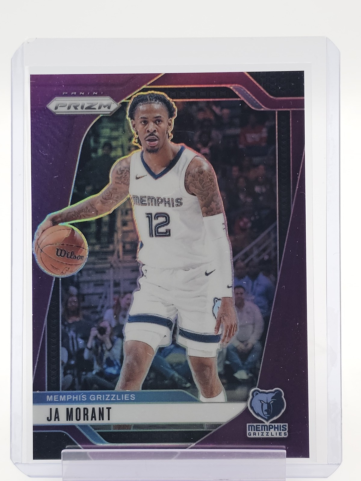 JA MORANT 2024-25 PANINI PRIZM BASKETBALL PURPLE #64 GRIZZLIES /99 Q4832
