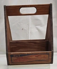 Vintage 1940’s Pepsi-Cola Double Dot Logo Wooden 6-Pack Bottle Carrier
