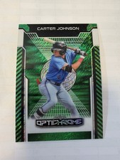 CARTER JOHNSON 2025 LEAF OPTICHROME BASEBALL Green SHIMMER 1/1
