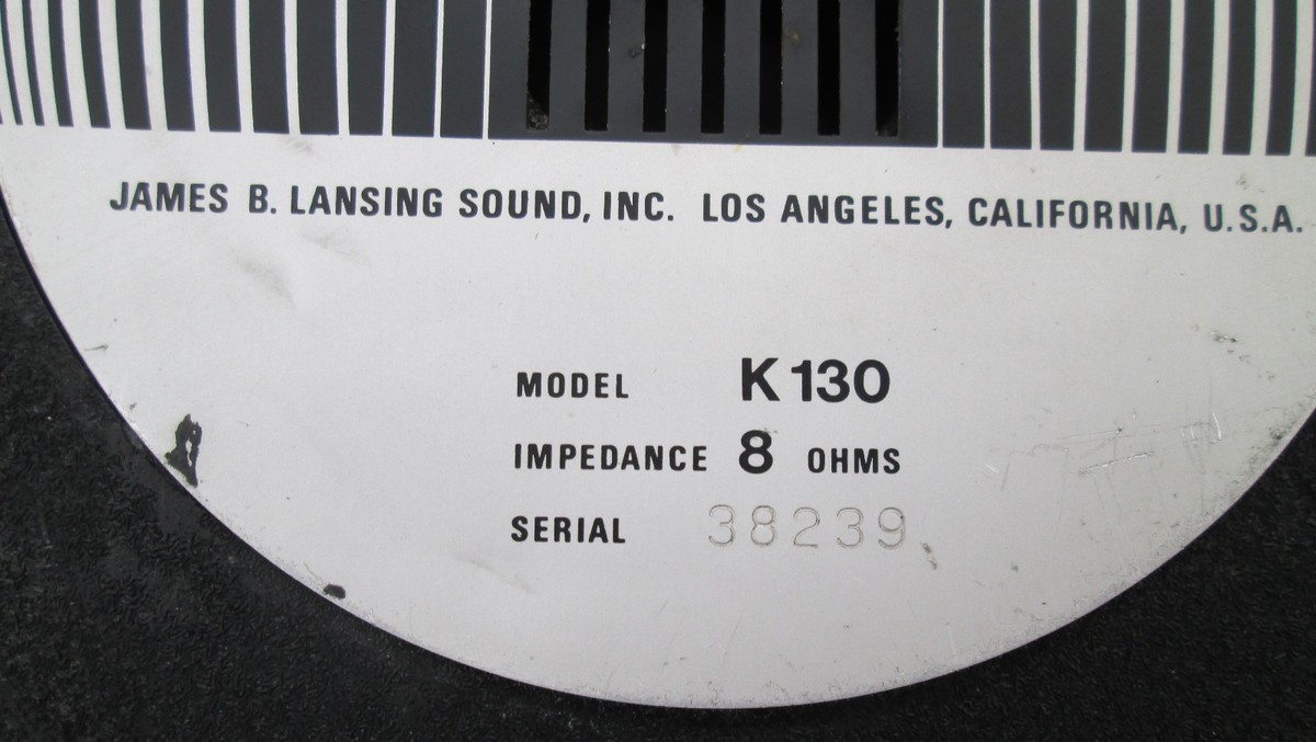 Single - JBL K130 Woofer 15