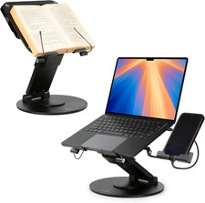 Adjustable Laptop Stand, 360  Rotating Display, Height from 2 to 21 inches