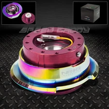 NRG STEERING WHEEL 6-HOLE GEN 2.5 QUICK RELEASE ADAPTOR IRIDIUM/DARK RED BODY