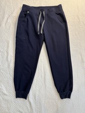 Figs Scrub Pants Womens M/P Petite Blue Zamora Joggers Technical Collection