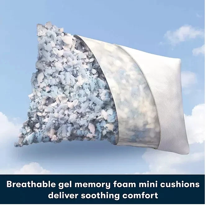 Serta Gel Memory Foam Cluster Pillows (2-Pack) - Image 3 of 4