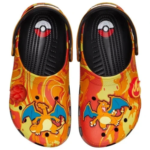 Crocs Pokemon Charizard Classic Clogs Orange Black Fire Print Mens 8 Womens 10 Pokémon x Crocs Charizard Classic Clog Fire Orange Men8  main image 3